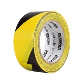 PACKSYS Cinta de Marcaje de Area Delimitadora Advertencia y Señalización Amarillo con Negro 48x33m (1 pieza)