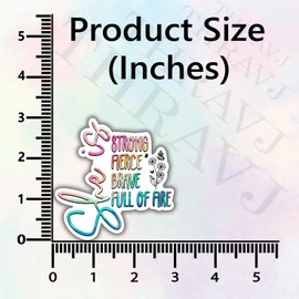 (3Pcs) She is Strong Fierce Brave Full of Fire Motivational Quotes Vinyl Stickers Durable for Laptops Water Bottles Phones Tumblers Notebooks Cars Mugs Size 3 x 3 Inch