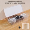 HYYTOK Cable Organizer Box with 14 Wire Ties and 6