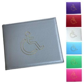 Soft Leather Disabled Badge Holder Wallet Disability Parking Badge Cover Holder by Glamified Disabled Blue Badge Display Holder… (Gary)