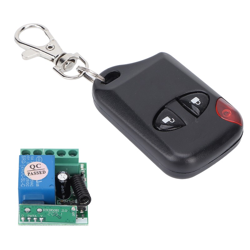 Single Channel Relay RF Wireless Switch 433MHz DC12V Adjustable Remote