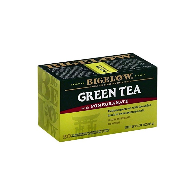 Bigelow Tea Green with Pomegranate 20 Bags (Pack of 3)