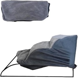 Trhillsbrad Wide Dog Stairs Cover, 3 Steps, 40 cm High for Small Dogs, High Density Foam Pet Stairs, Washable Cover and Non-Slip Base, 32 x 60 x 40 cm