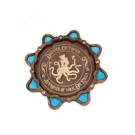 C4labs Bundle-Dice Tray and Dice Tower Combination Deals (Blue Dapper Octopus Dice Tray & Walnut Tall Classic Dice Tower)