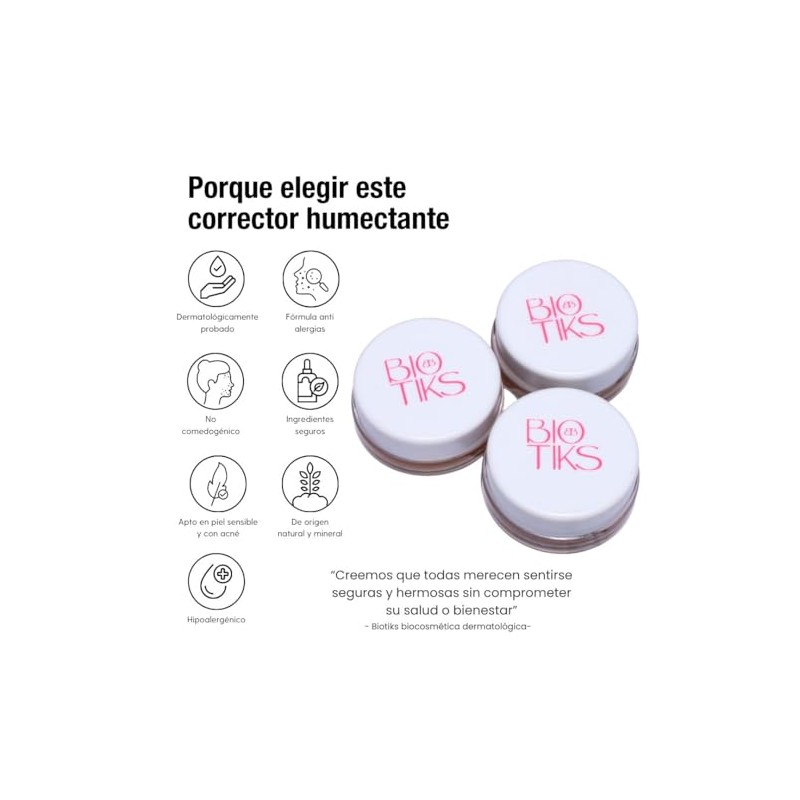 Corrector en crema humectante ojeras & anti imperfecciones. Para piel
