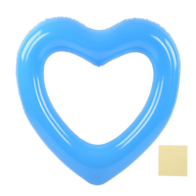 Heart Shaped Swimming Circle 120cm Thick Tear Resistant PVC Material
