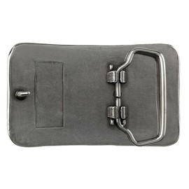 H8134 Western Floral Engraved Sterling Replacement Belt Buckle Fits 1-1/2"(38mm) Belt (Antique Silver)
