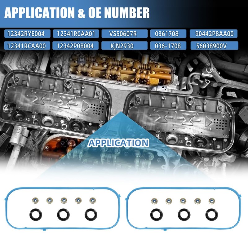 Sorello Engine Valve Cover Gasket Set Compatible with Acura MDX