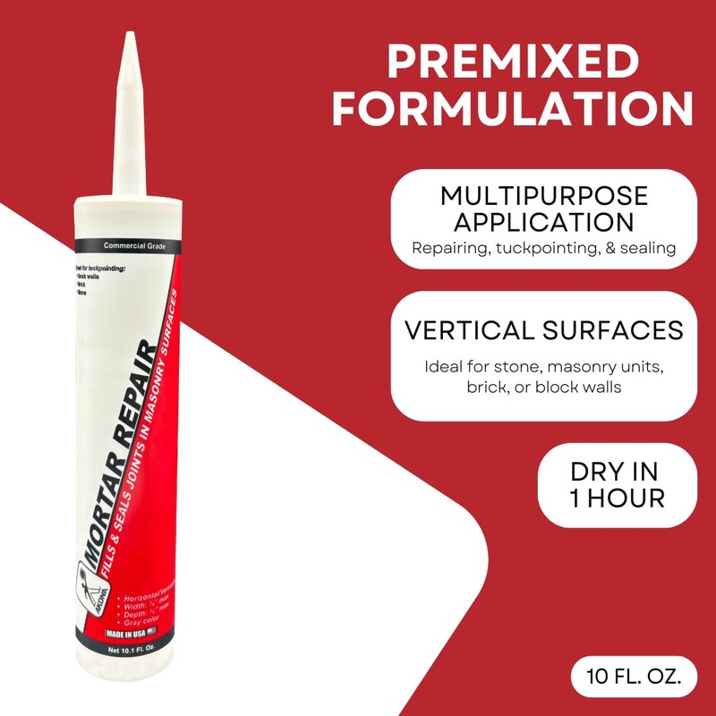 Akona Mortar Repair Tube for Tuckpointing, Sealing, and Repairing Stone,