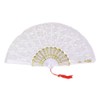 Bristol Novelty BA612 White Lace Fan | 1pc, womens, One