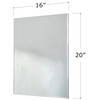 Red Co. 16" x 20" Large Decorative Frameless Beveled Edge