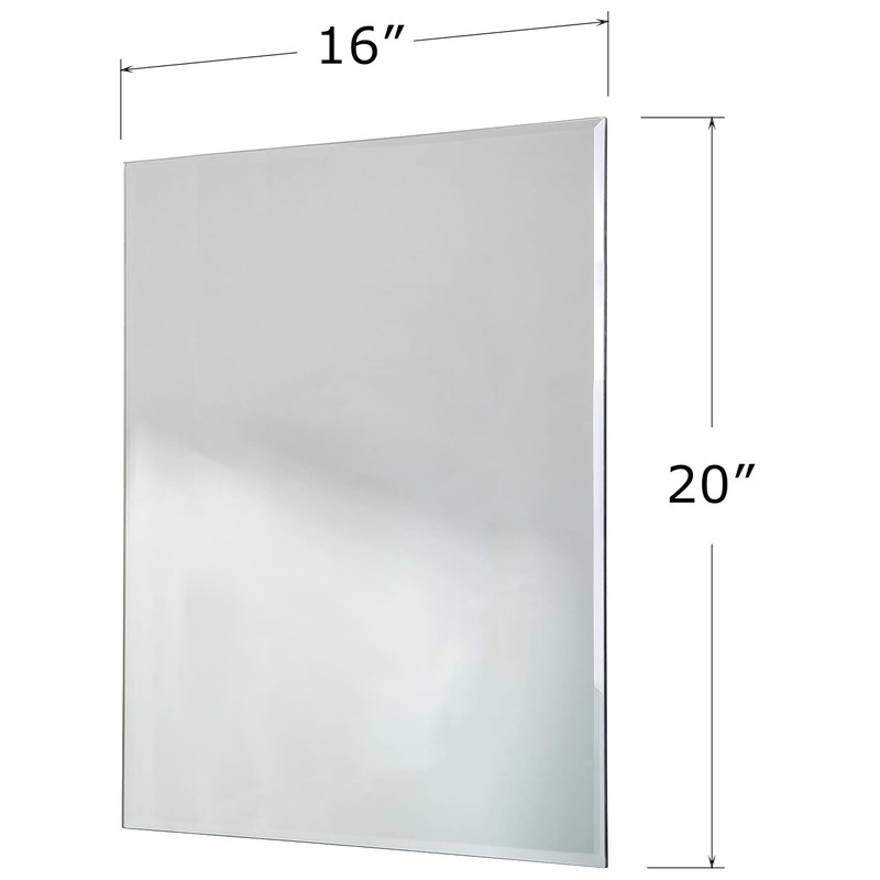Red Co. 16" x 20" Large Decorative Frameless Beveled Edge