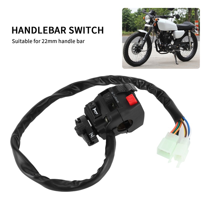 22mm Handlebar Switch 9 Pins 8 Wires Fit for 200cc