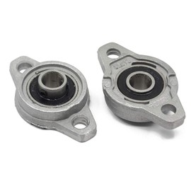 ReliaBot 2PCs KFL000 (KFL10) ID10mm Mounted Flange Block Bearings Self-aligning Zinc Aluminum Alloy Support for Diameter 10mm Linear Motion Shaft Rod