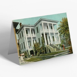 GREETING CARD - Vintage Alabama USA - Mobile. New Home of Augusta Evans Wilson