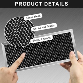 AMI PARTS Microwave Recirculating Charcoal Filter JX81H WB02X10956 WB02X11544 WB2X10956 Charcoal Filter Replacement by AMI PARTS - Replaces AH951943 EA951943 (4pcs)