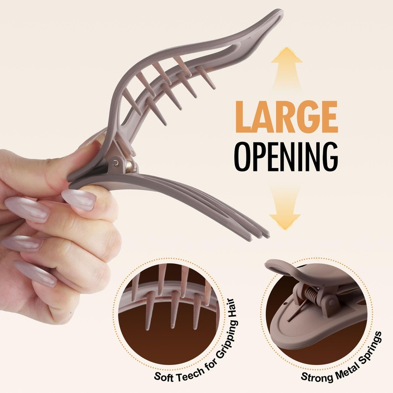 4 PCS Flat Hair Clips for Women Girls, Duckbill Hairclips