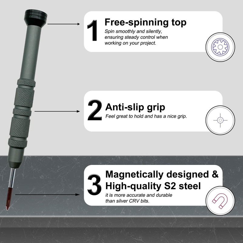 Phillips Screwdriver #0 3.0mm PH 0, Small Screwdriver, Magnetic, Lightweight,