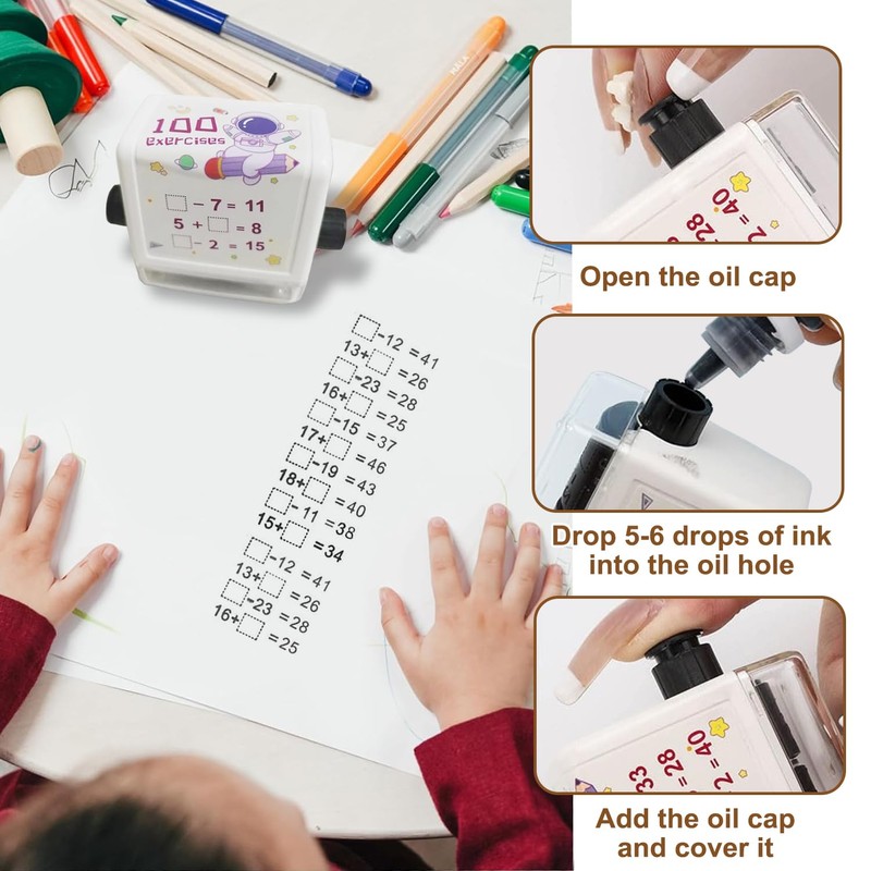 Roller Digital Teaching Stamp, Math Roller Stamp Roller, Math Stamp