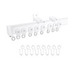 DOEIEZ Aluminum Ceiling Curtain Track Set with Hooks Ceiling Mount