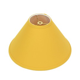 FenchelShades.com Lampshade 4" Top Diameter x 12" Bottom Diameter x 8" Slant Height with Washer (Spider) Attachment for Lamps with a Harp (Yellow Spice)