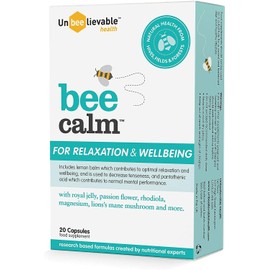 Unbeelievable Health Bee Calm Relaxation and Wellbeing Support - Created by Nutritional Experts – Help Increase Resistance to Stress – Plant Based & Gluten Free (3 Packs)