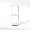 Furinno Turn-N-Tube 3-Tier Multipurpose Corner Shelf, Display Shelf, White/White