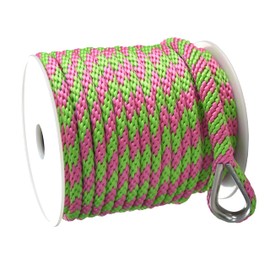 TetherTite Boat Dock Lines 5/8 Inch 20/25/30 Ft,Double Braided Nylon Boat Dock Lines with Loop, Mooring Line Marine Rope (3/8" X102')