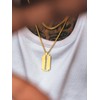 U7 Razor Blade Pendant with Chain Stainless Steel Necklace Razor