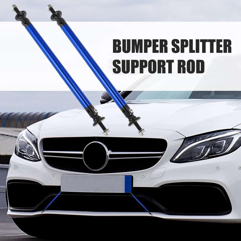 MACHSWON 2pcs Front Rear Bumper Lip Splitter Strut Rod Adjustable