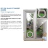 Pet-Tek Glass Fitting Original Cat Door, White