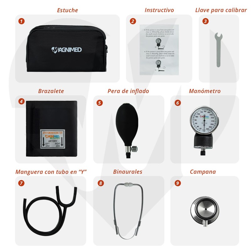 Kit Baumanómetro y Estetoscopio Profesional DUPLEX de Doble Campana con