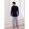 Ekouaer Men's Pyjamas Sets Long Sleeve Pjs Soft Loungewear Winter