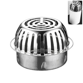 Docache 304 Stainless Steel Downpipe Protection Rain Gutter Filter Stainless Steel Leaf Catcher Grid Stainless Steel for Roof Pipes Drains Downpipes Pipes with a Diameter of 110 mm