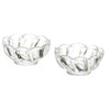 Dollhouse Miniature Set of 2 Fluted Candy Dishes in Clear