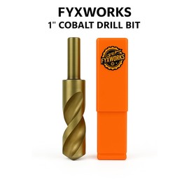 1-Inch Cobalt Drill Bits - Brocas para Metal, Metal Drill Bits for Hardened Steel, M35 High-Speed Steel, 135° Split Point, 6-Inch Length, Reduced Shank, Ideal for Professionals & DIYers
