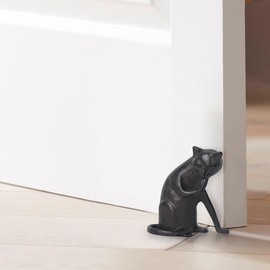 DreamsEden Cast Iron Cat Door Stopper, Small Vintage Kitty Decorative Doorstops Metal Cute Animal Door Stop for Home Bedroom
