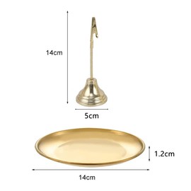 Incense Stick Holder, Brass Incense Burner, Incense Stick Holder with Crocodile Clip, Multifunctional Incense Holder, Bendable Smoking Stick Holder, Ideal for Home Decoration, Meditation and Yoga