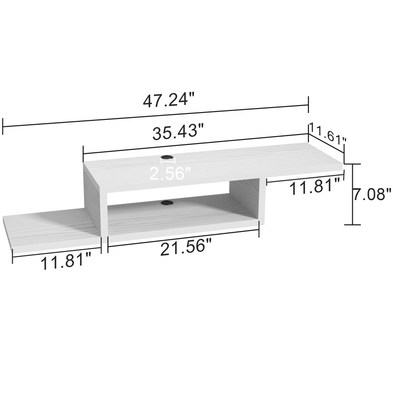 ChooChoo Floating TV Stand Shelf, Wall Mount Entertainment Center Media