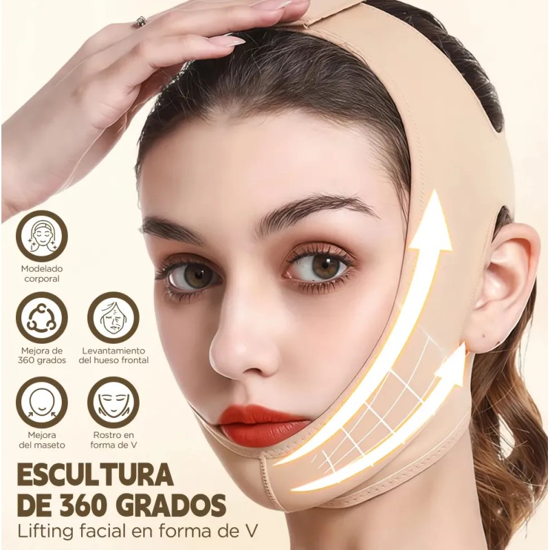 Mentonera Faja Reduce Arruga Papada Parche Para Afinar Nariz