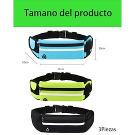 Cangurera Deportiva para Correr, 3 Cangureras Mujer Deportivas, Cangurera para Correr Nocturno con Seguridad Reflectante, Organización para Múltiples 