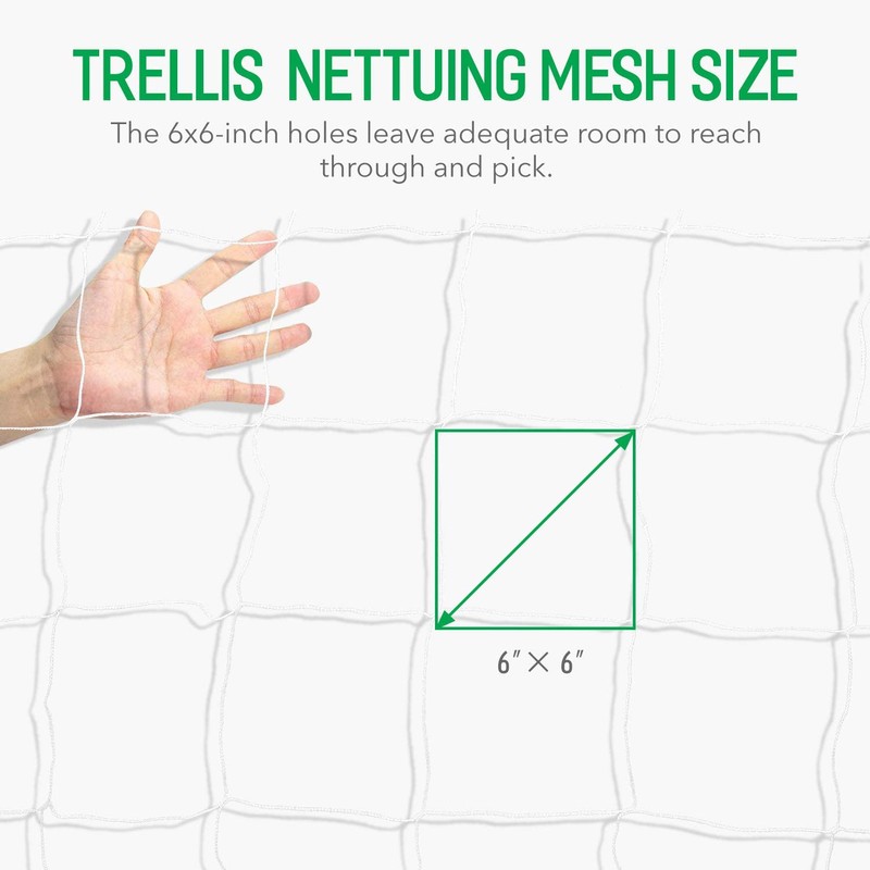 iPower 5 x 15FT Plant Trellis Netting, Heavy-Duty Polyester Grow