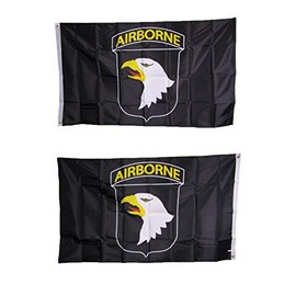 JumpingLight 3x5 Army Airborne 101st Heavy Duty Polyester Nylon 200D Double Sided Flag - Quality Flags