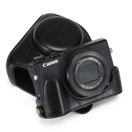 Hargedis PU Leather Camera Case for Canon Powershot G7X Mark III/II DSLR Camera Bag