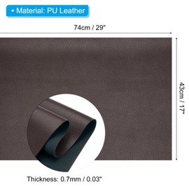 PATIKIL 29x17x0.03 Inch PU Leather Sheets, Soft Colored Faux Goat Grain PU Leather Sheet Repair Fabric Patch for Book Binding, Repairing, Crafting, Sewing, Dark Brown