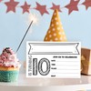seclate 10th Birthday Invitations, 25 Double-Sided Invitation Cards with 25