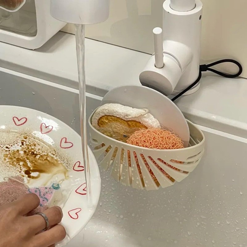 Dancepanda Sponge Holder for Kitchen Sink Suction,Kitchen Sink Organizer Caddy