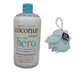 My Tropical Coconut Island Occean Hero Shower And Bath Gel 500 Ml With Free Beauty Body Puff(Any Colour)