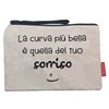 Hello-Bags Women's B-002-curvabella Toiletry Bags/Handbags, Ecru, Medium