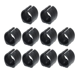 Eilumduo 10Pcs Black Plastic U-Shape Caps, 25mm Dia. Chair Tubing Pipe Foot Cap Floor Glides Cover Tips for Furniture Leg